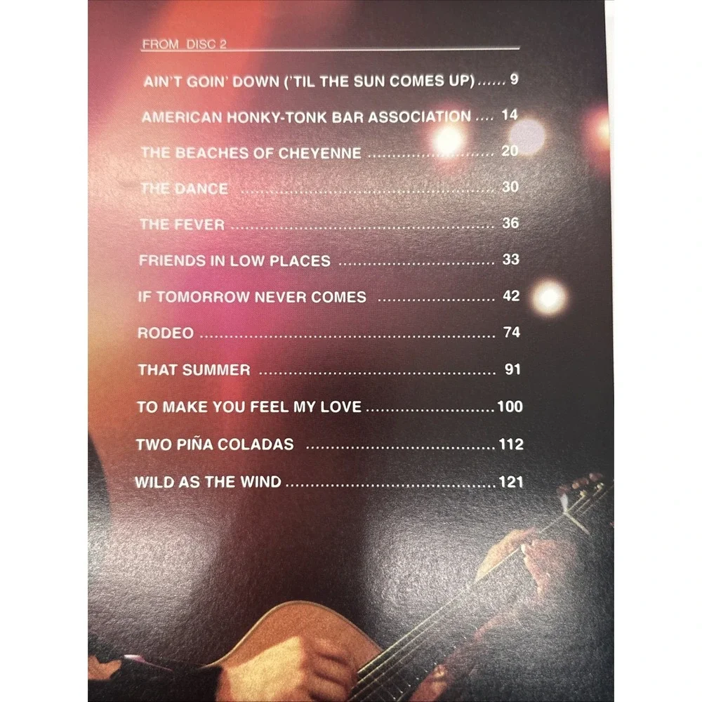 Garth Brooks: Double Live -‎ Piano/Vocal/Chords Music Book
